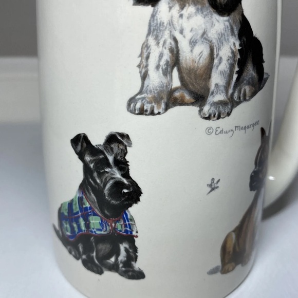 Edwin Megargee Signed Dog & Dragonfly Mug Coffee Cup Boxer, Scottie Springer - Picture 7 of 13